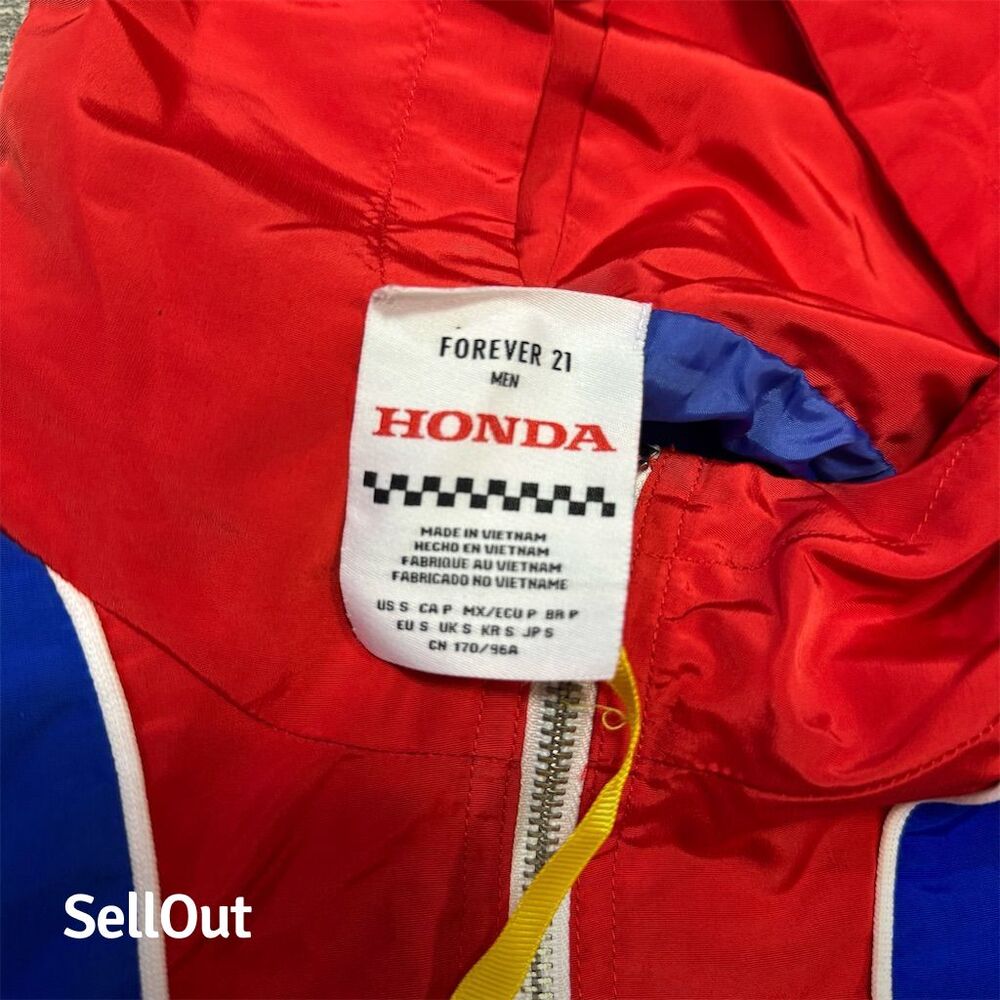21 Savage x Honda x Forever 21 Unisex Windbreaker Jacket Multicolor - Picture 9 of 9